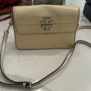 Tory Burch Gold leather McGraw bag